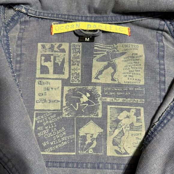 Vintage 90s Ocean-Pacific OP Anorak Medium Extra Baggy Cropped Pullover Surfer - Picture 6 of 13